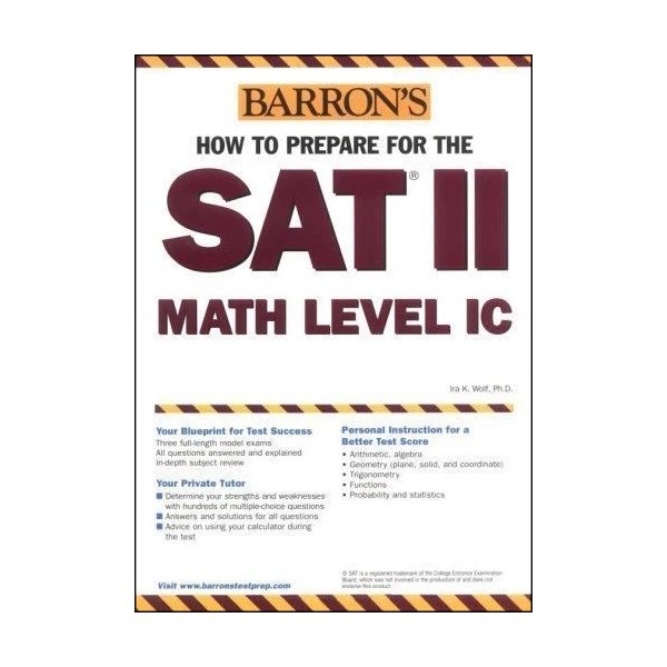 How🔴to Prepare for the SAT II Math Level IC Ira Wolf Book Study Guide Exam Prep