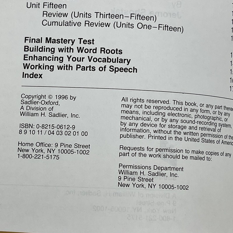 Vocabulary Workshop : Level G, Enhanced Edition by Jerome Shostak (1995,... gallery