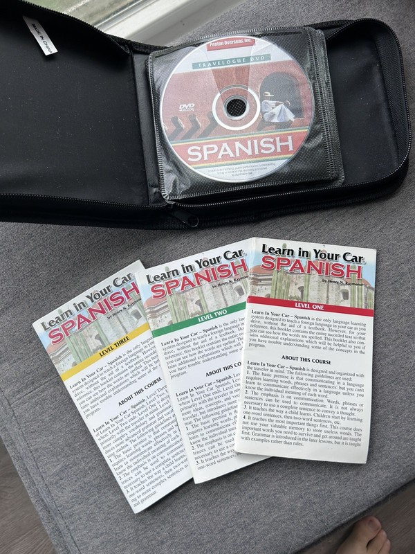 Learn In Your Car Spanish CD Lot Level 1 2 3 + travel DVD Learning Language