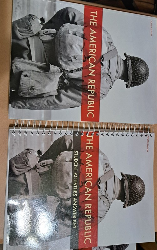 BJU Press The American Republic 4th Ed Teacher and student books w/activity key