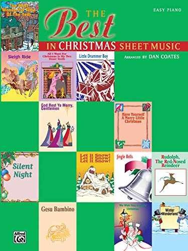 The Best in Christmas Sheet Music – Paperback, by Coates Dan – Very Good