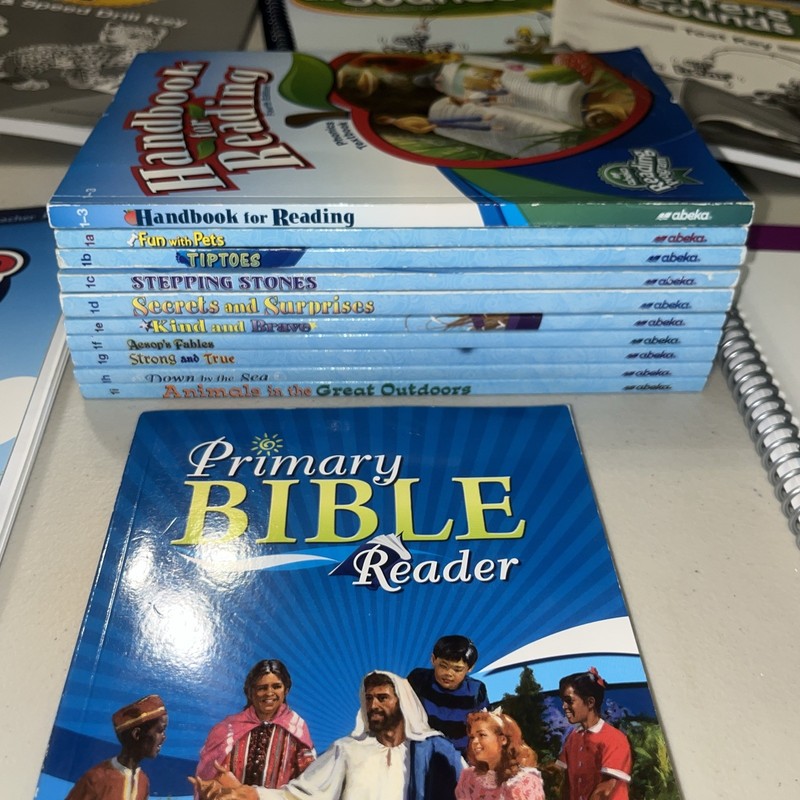 Abeka Level 1: 1st Grade Teachers Lang Arithmetic Read Letters Sounds+Readers