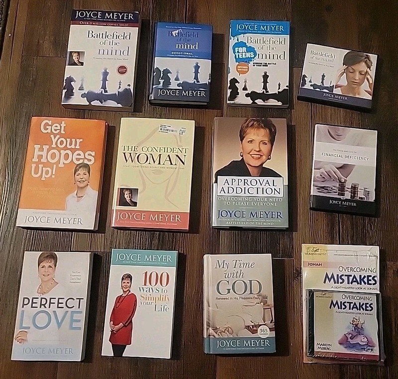 Lot 15 Joyce Meyer Christian Inspirational Self Help Books Time W/God +AUDIO
