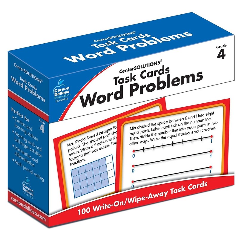 Task Cards: Word Problems Grade 4 Board Game