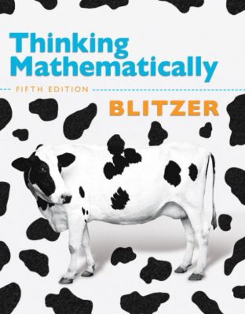 Thinking Mathematically Hardcover Robert F. Blitzer