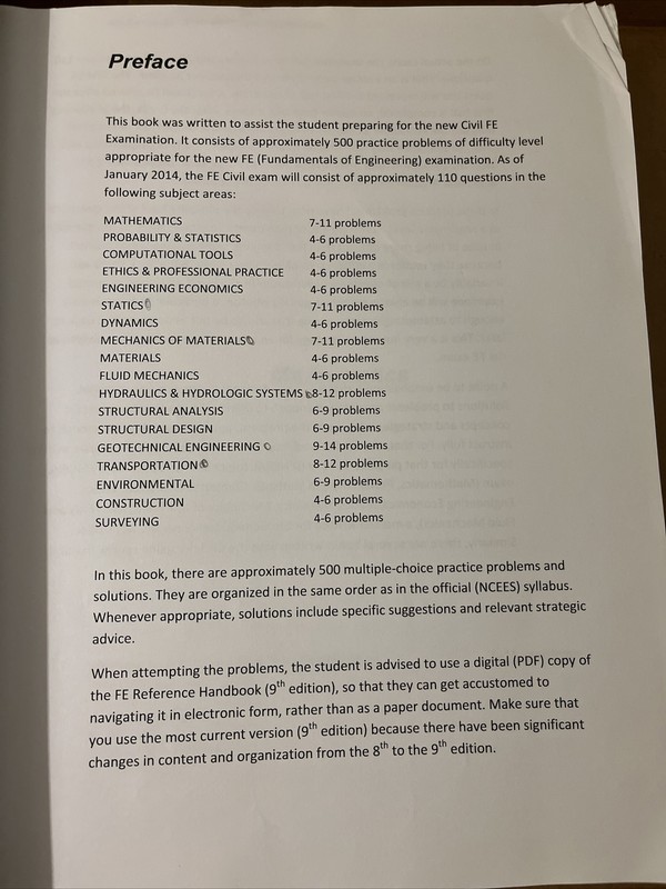 Practice Problems for the FE-CIVIL CBT Exam - Indranil Goswami, Ph.D., P.E. gallery