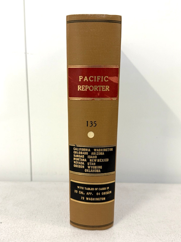 Pacific Reporter series volume 135 Case Law covering 10/20/1913 to 12/1/1913