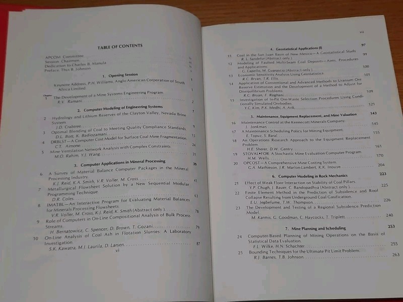17th Application of Computers Operations Research in the Mineral Industry APCOM gallery