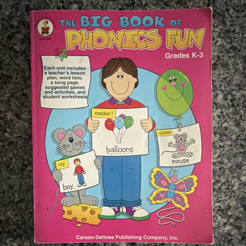 Carson-Dellosa The Big Book of Phonics Fun Grades K-3 PB Workbook CD-2352