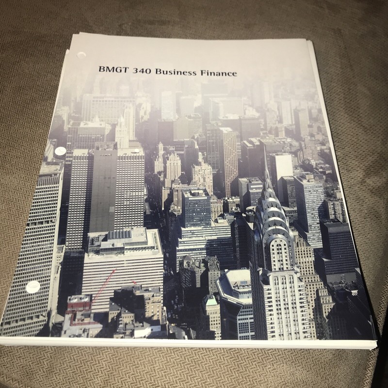 Pearson- BMGT 340 Business Finance-Custom Edition (Like New)
