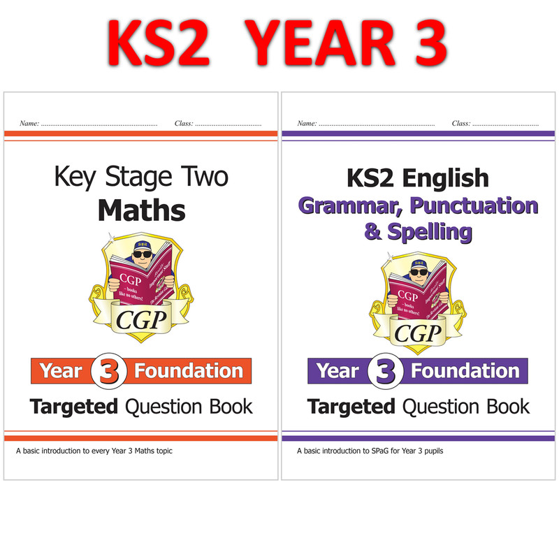KS2 Year 3 Maths English Targeted Question Books Foundation with Answer Ages 7-8