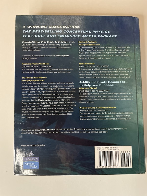 Conceptual Physics Textbook by Paul G. Hewitt (2009, 10th Edition) USED gallery