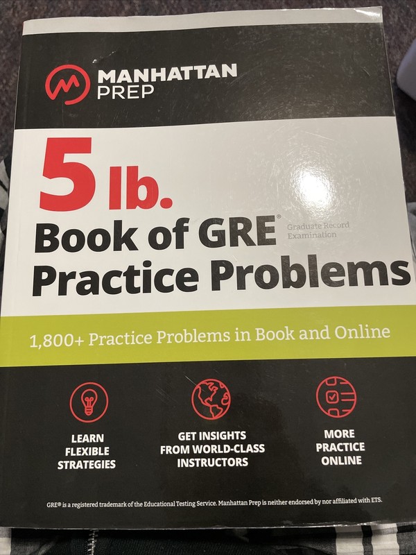 5 lb. Book of GRE Practice Problems: 1,800+ Practice Problems in Book and Online