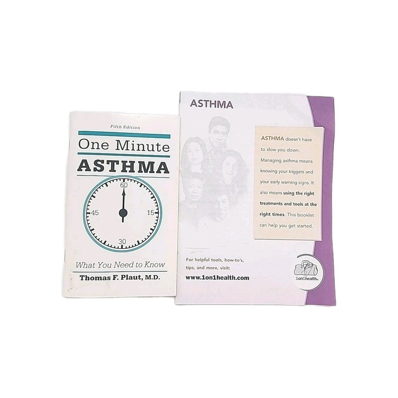 One Minute Asthma by Thomas Plaut / Asthma Booklet Paperback Books Lot of 2