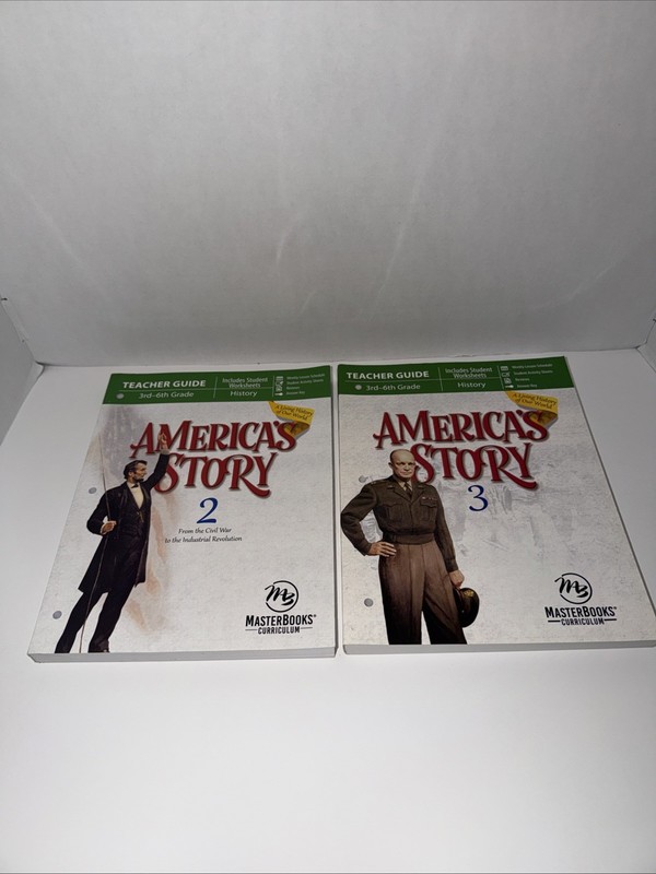 MasterBooks – America’s Story Volumes 2, and 3 – Lot of 2 History Curriculum