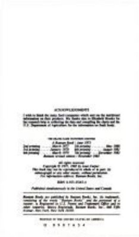 Brand Name Nutrition Counter Mass Market Paperbound Jean Carper