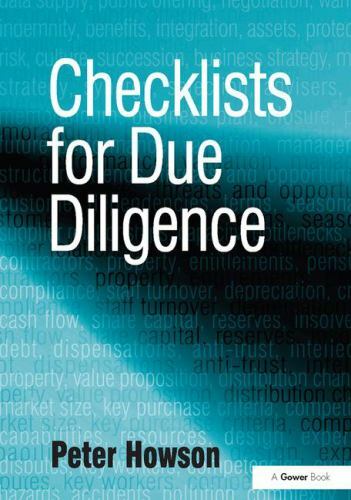 Checklists for Due Diligence, Hardcover by Howson, Peter, Like New Used, Free…