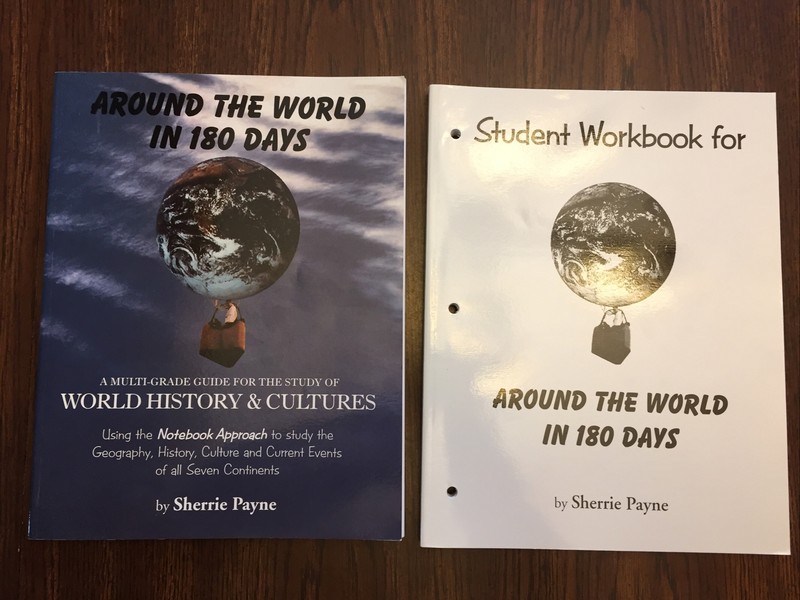 Around the World in 180 Days by Sherrie Payne Notebook and Student Workbook lot