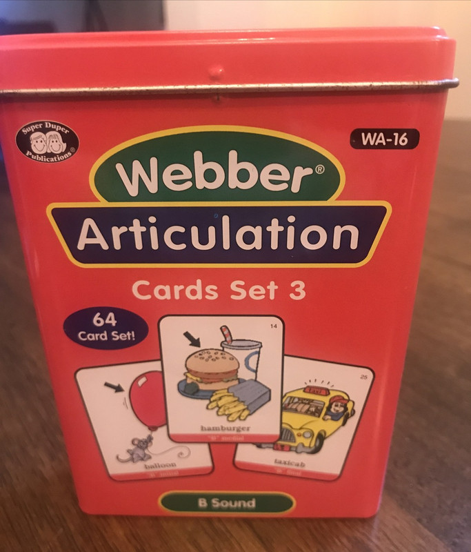 Webber Articulation Cards Set 3 B Sound, Super Duper Publications