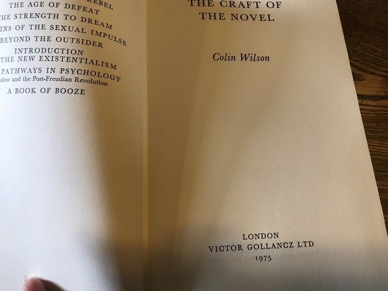 THE CRAFT OF THE NOVEL By Colin Wilson 1975 Signed 1st Ed. HC/DJ gallery