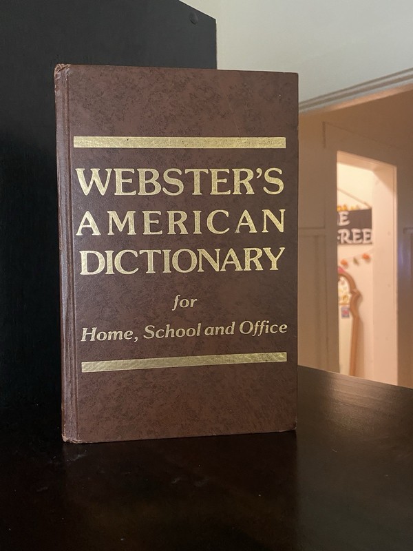 Vintage 1974 Webster’s American Dictionary for Home School and Office HC