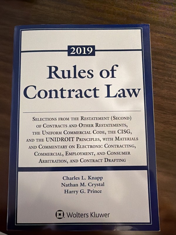 Supplements Ser.: Rules of Contract Law : 2019-2020 by Nathan M. Crystal, Harry