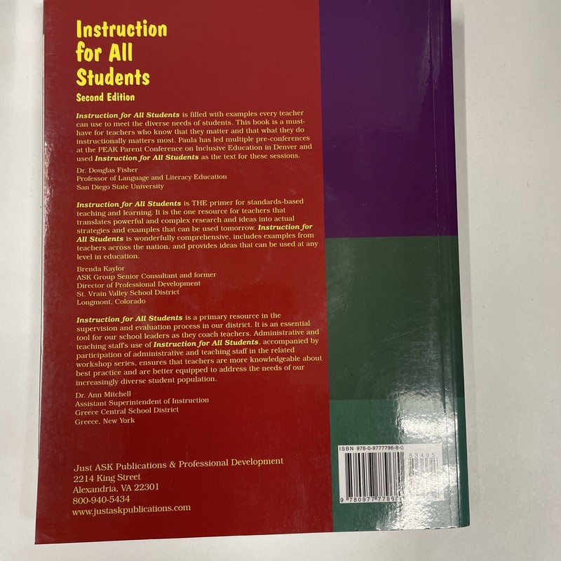 Instruction for All Students : Second Edition by Paula Rutherford (2012,... gallery