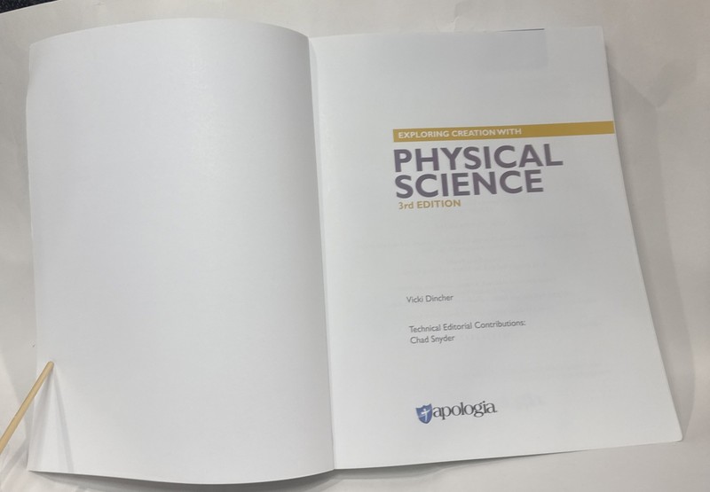 APOLOGIA~ Exploring Creation with PHYSICAL SCIENCE 3rd Edition Dincher 2020 NEW gallery