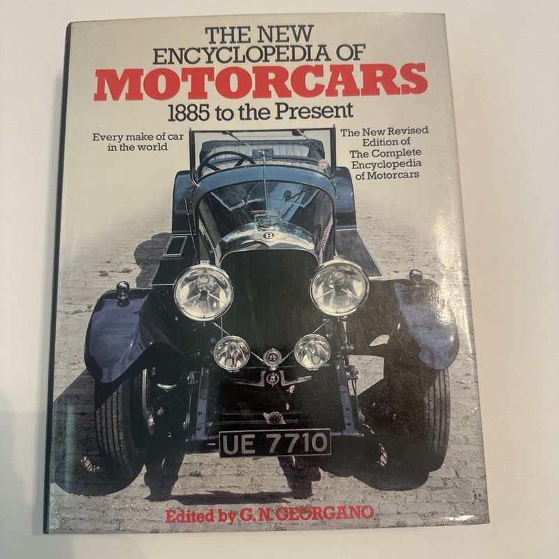 New Encyclopedia of Motorcars Hardcover 1885 to the Present Georgano 1982 VTG DJ