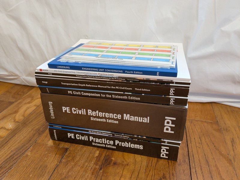PPI PE Civil Reference Manual, 16th Edition, Hardcover Complete Book Bundle