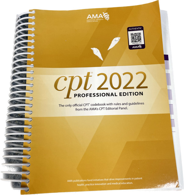 CPT Professional Edition Book 2022 Codebook AMA