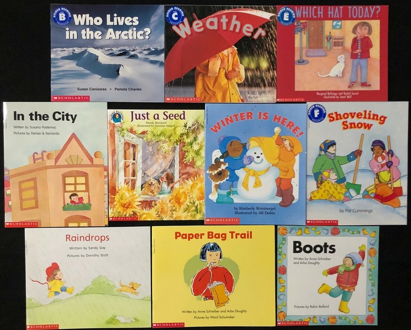 K – 1st Grades – SCHOLASTIC READERS for EMERGENT READERS (10 books)