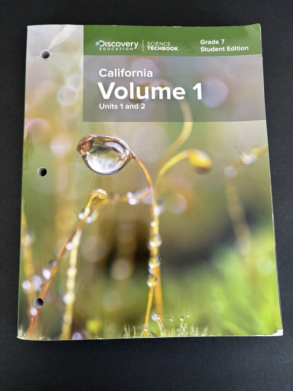 Discovery Education Science Techbook Grade 7 Student Edition California Volume 1