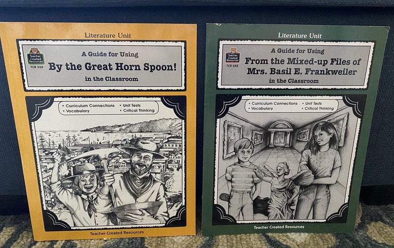 Lot of 2 Literature Units Using By the Great Horn Spoon! & Mixed-up Files