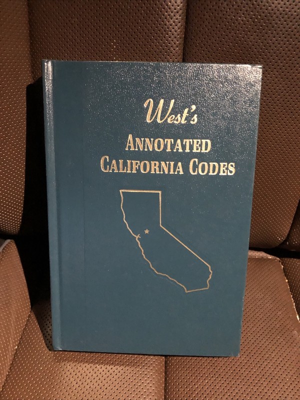 west’s annotared california codes 2100- End law book