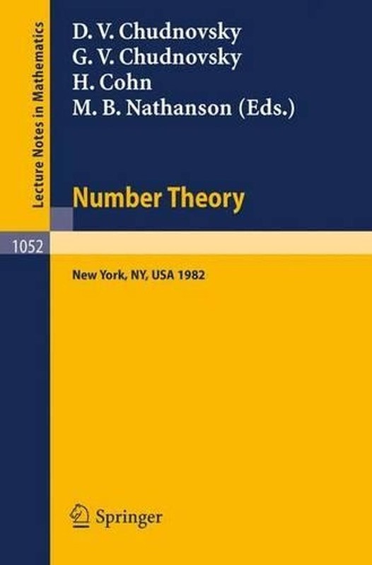 Number Theory: A Seminar held at the Graduate School and University Center of th