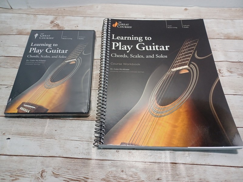 LEARNING TO PLAY GUITAR DVD (NEW) + Course Workbook – Chords Scales Solos READ