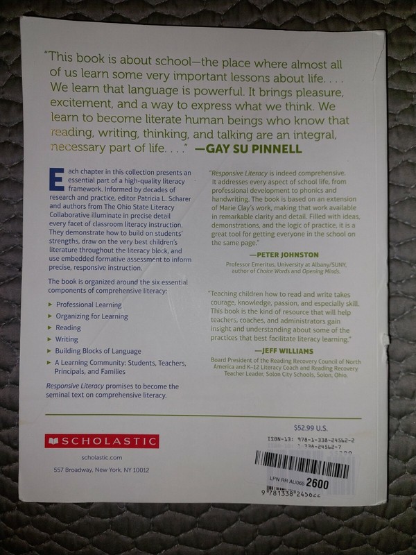 Responsive Literacy: A Comprehensive Framework by Patricia L Scharer: New