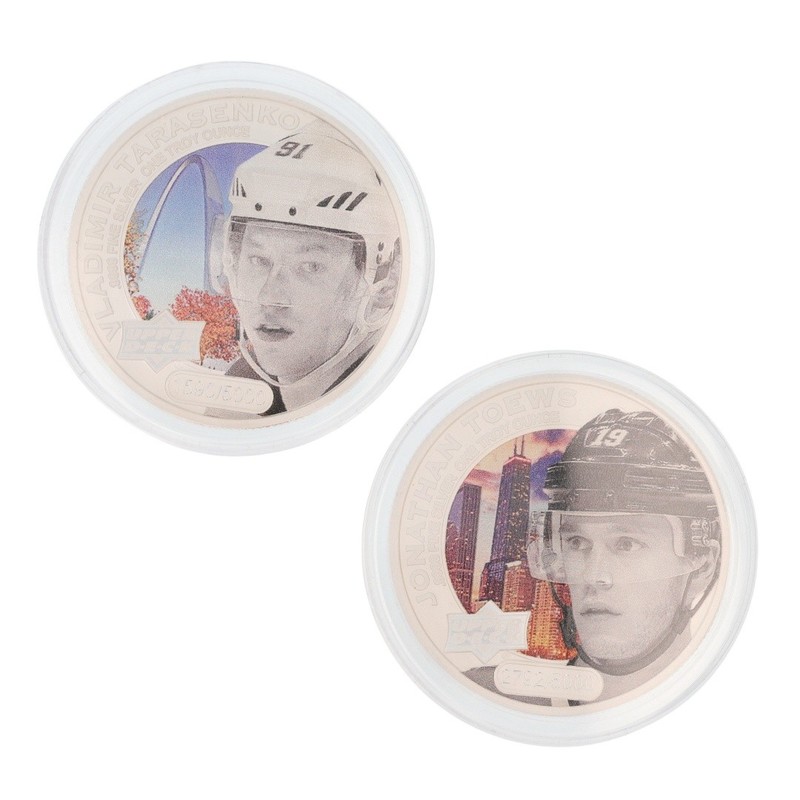 2017 $5 Grandeur Upper Deck Hockey Silver Coin Cook Islands 1 oz .9999 Silver gallery