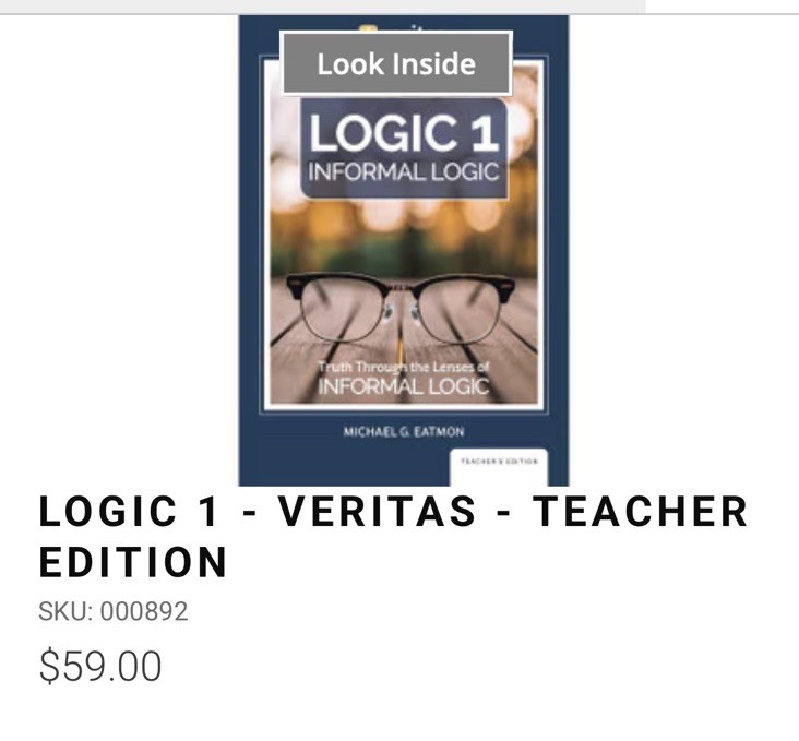 Logic 1 Informal Logic Veritas Press