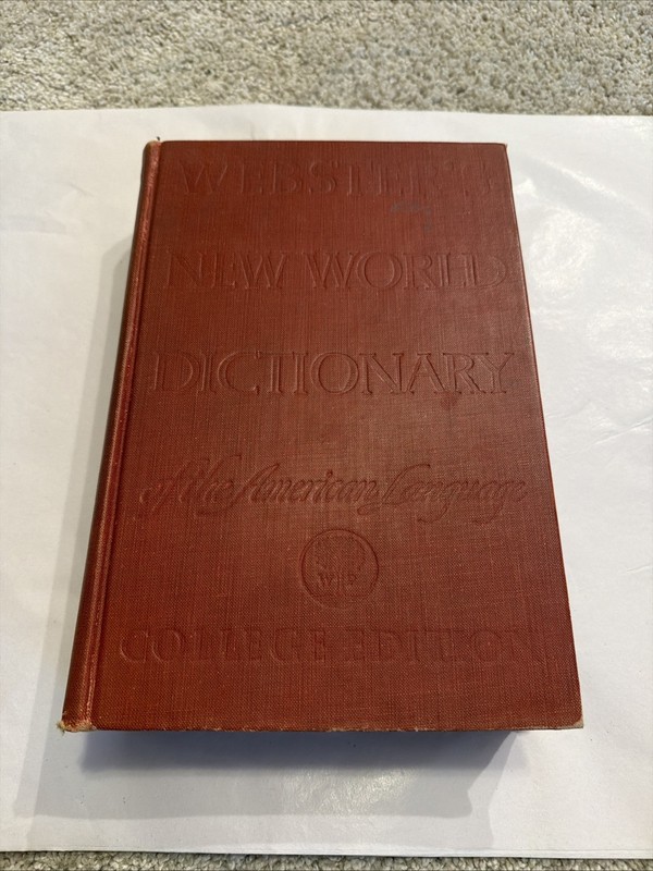 1953 Webster's New World Dictionary American Language Vtg College Edition Red