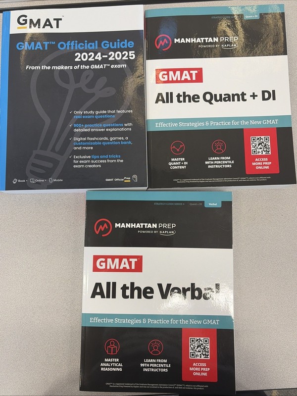 GMAT 3 Book Bundle Brand New
