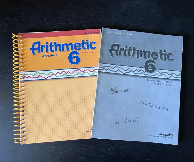 Abeka 6th grade arithmetic teacher key and quiz/test key