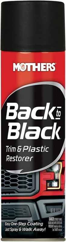 Mothers Back to Black Trim Plastic Restorer Aerosol 10oz Easy Application