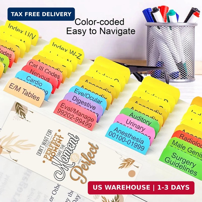 Index Tabs for CPT 2025/2026 Professional Edition. Color-Coded and Laminated Tab gallery