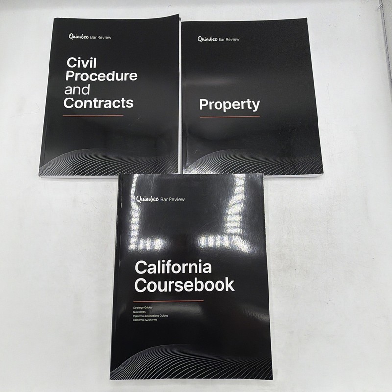 Quimbee Bar Review Lot of 3 Civil Procedure Contracts Property California