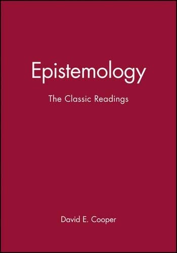 David E. Cooper Epistemology (Paperback) (UK IMPORT)