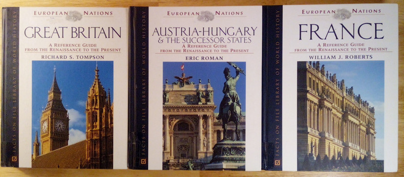 Lot of 3 Facts on File European Nations Great Britain Austria-Hungary France HC