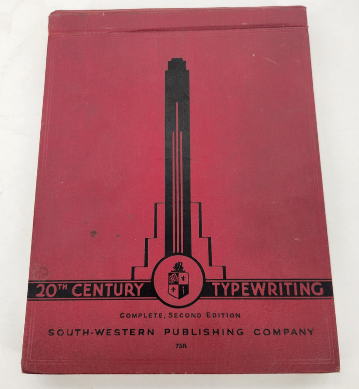 20TH CENTURY TYPEWRITING Textbook HC 1933 Second Edition Lessons and Practice