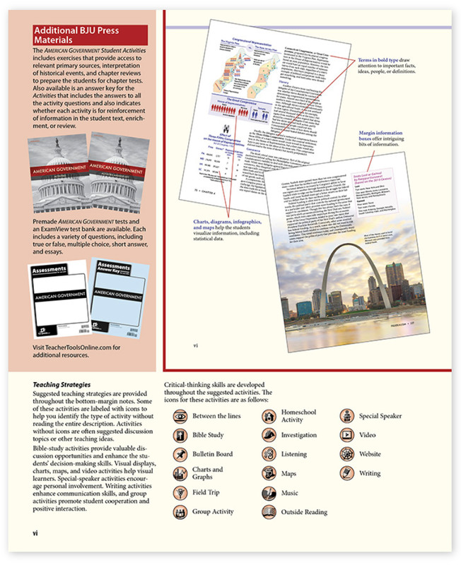 NEW BJU Press 12th grade AMERICAN GOVERNMENT Complete Subject Kit 4th ed History gallery